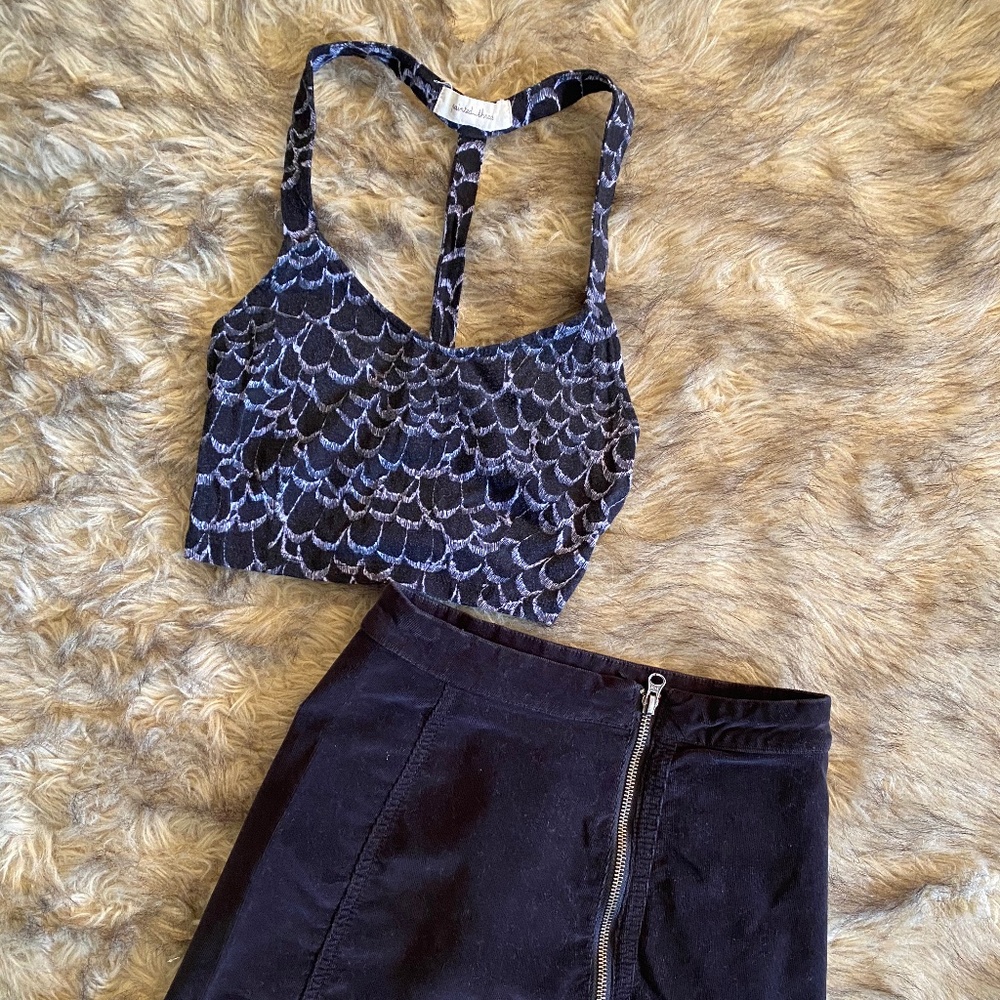 Cutout Back Crop Top